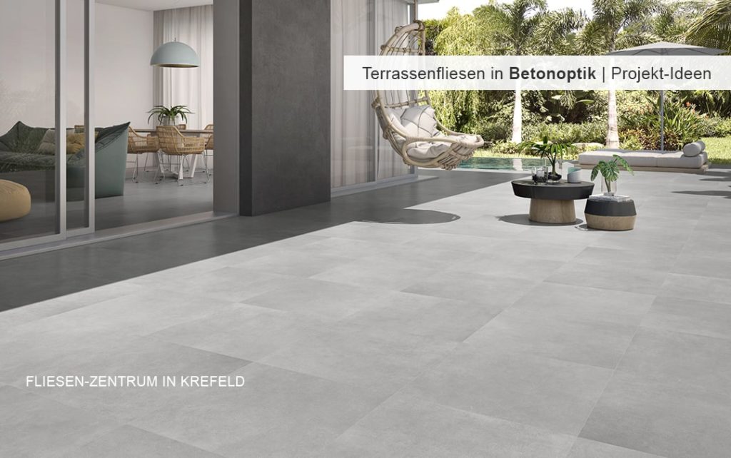 Terrassenfliesen in Betonoptik