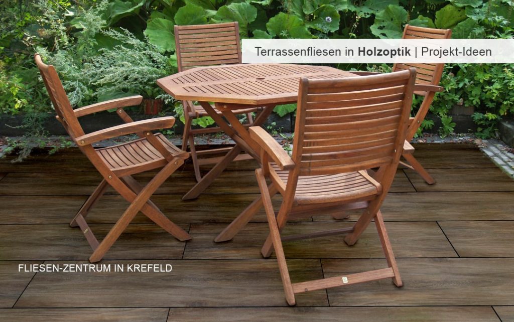 Terrassenfliesen in Holzoptik